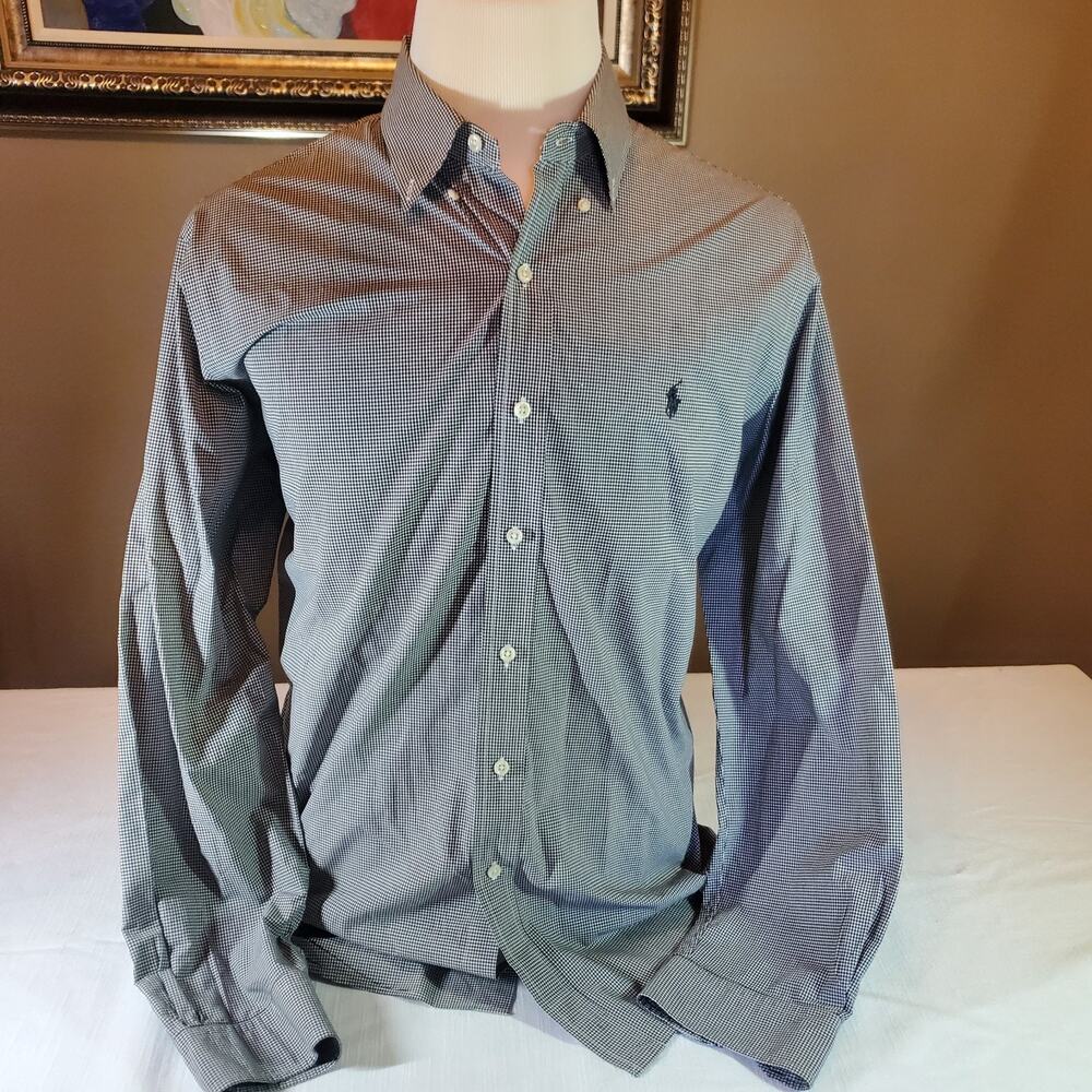 Ralph Lauren Mens Size XL Blue Long Sleeve Button Down Shirt Classic Fit Cotton